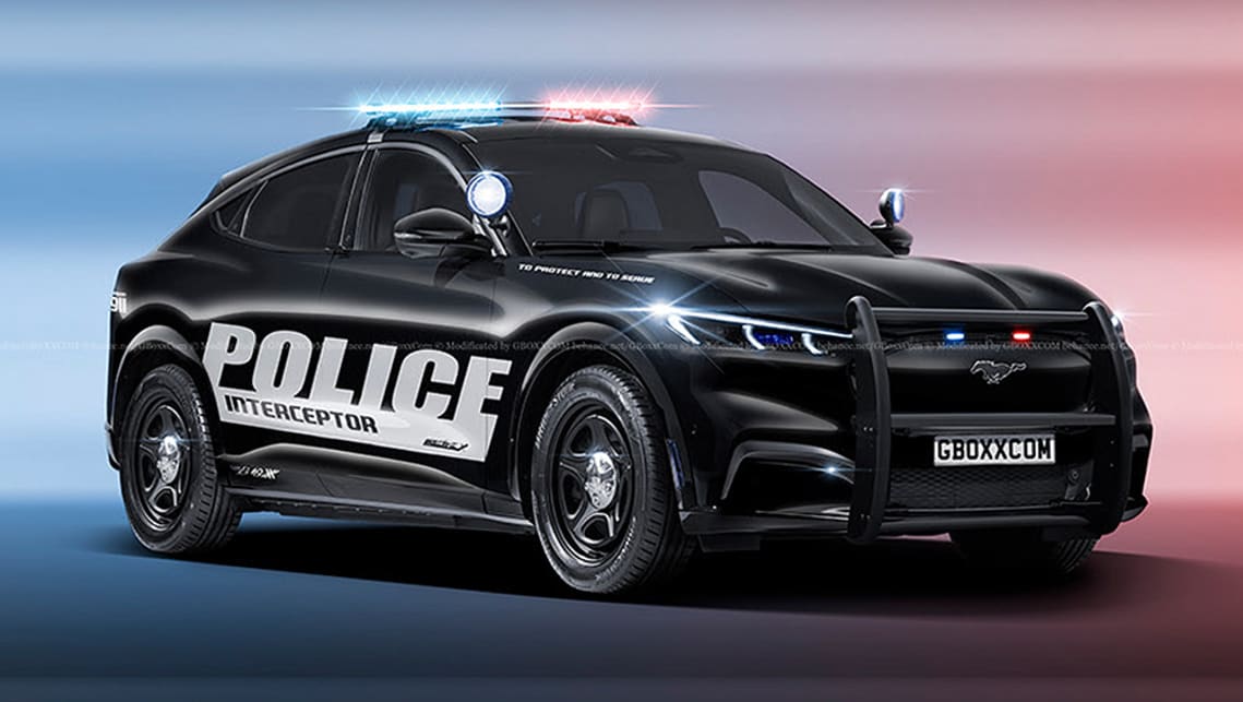 Electric cop cars? Ford Mustang Mach-E imagined as Police Interceptor