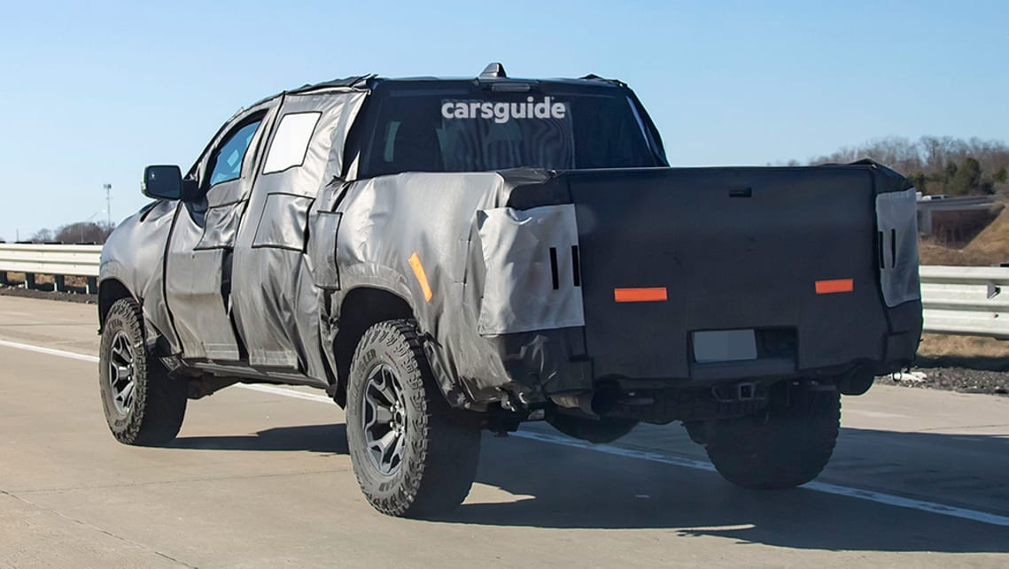 Heavy camouflage means this 1500 TRX test mule is giving little away.