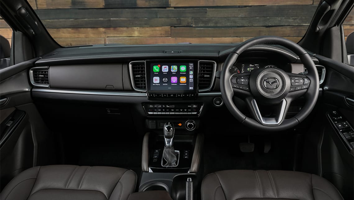 The BT-50 sports a large multimedia touchscreen system, complete with satellite navigation and wireless Apple CarPlay/Android Auto support.